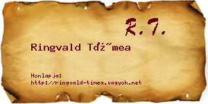 Ringvald Tímea névjegykártya